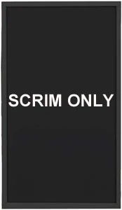 SINGLE BLACK SCRIM FOR EVENT FACADE